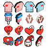 CHGCRAFT 16Pcs 8 Style Hospital Theme Food Grade Eco-Friendly Silicone Beads SIL-CA0002-98-1