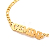 Constellation 202 Stainless Steel Figaro Chain Link Bracelets for Women Men LS-AJEW-U006-01A-2