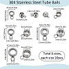 SUNNYCLUE 80Pcs 4 Styles 304 Stainless Steel Tube Bails STAS-SC0007-66-2