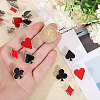 CHGCRAFT 16Pcs 4 Styles Playing Card Sign Enamel Pin JEWB-CA0001-51-3