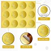 12 Sheets Self Adhesive Gold Foil Embossed Stickers DIY-WH0451-048-3