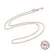 925 Sterling Silver Wheat Chains Necklace for Women STER-I021-02B-RG-1