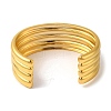 Rack Plating Brass Grooved Open Cuff Bangles BJEW-S150-01G-3
