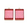 Rack Plating Alloy Enamel Pendants ENAM-N056-430B-1