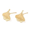 Ginkgo Leaf Alloy Stud Earrings for Women PALLOY-Q447-04LG-1