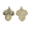 Tibetan Style Alloy Pendant Cabochon Settings LS-X-TIBEP-5199-AS-LF-4
