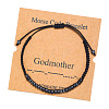 Mother's Day Synthetic Non-magnetic Hematite & Wood Beads Morse Code Bracelets WGB6EC0-02-1