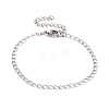 304 Stainless Steel Curb Chain Bracelet for Men Women BJEW-E031-15P-02-1