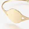 Brass Cuff Bangle X-BJEW-P168-B11-2