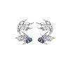 Fish Alloy Glass Stud Earrings FS-WG4D6D9-01-3