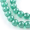 Transparent Spray Painted Glass Bead Strands DGLA-R050-8mm-M-2