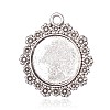 Tibetan Style Alloy Pendant Cabochon Settings PALLOY-G117-03AS-1