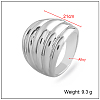 Multi Layered Zinc Alloy Finger Rings for Women IA4421-2-2