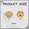 40Pcs Brass Rhinestone Beads RB-UN0001-21-3