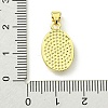 Rack Plating Brass Pave Natural Shell Pendants KK-A204-01A-03G-3