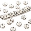 Brass Rhinestone Spacer Beads X-RB-A006-7MM-S-1