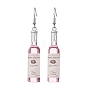 Wine Bottle Resin Dangle Earrings EJEW-JE05878-02-1