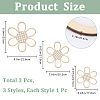 3Pcs Natural Wood Pendants Sets WOOD-WH20002-04B-2