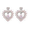 Alloy Glass Stud Earrings EJEW-MZ00372-02-2