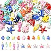 40Pcs 4 Styles 304 Stainless Steel Enamel Charms STAS-CJ0003-27-1