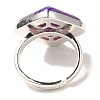 Natural Banded Agate Adjustable Rings RJEW-H240-01S-11-4