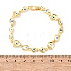 Brass Link Chain Bracelets for Women BJEW-D387-03G-02-5