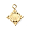 304 Stainless Steel Pendant Cabochon Settings STAS-H233-29G-1