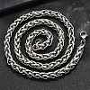 Tarnish Resistant Fashionable 304 Stainless Steel Wheat Chain Necklaces STAS-A028-N003P-3