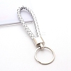 Handwoven Imitation Leather Keychain PW-WG34868-04-1