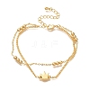 Multi-strand Brass Bracelets BJEW-L696-002G-1