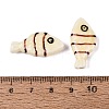 Hand Painted Fish Shaped Porcelain Beads PORC-N013-06I-3