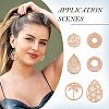 24Pcs 6 Style Rack Plating Brass Filigree Pendants KKC-TA0001-01-9