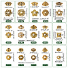 360Pcs 15 Style Tibetan Style Alloy Caps FIND-PH0018-49-2