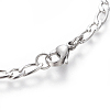Tarnish Resistant 304 Stainless Steel Figaro Chain Bracelets BJEW-E369-10P-2