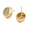 Rack Plating Oval Brass Stud Earrings EJEW-N055-38G-RS-2