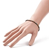 Natural HuBei Turquoise Cube Beaded Stretch Bracelet for Women BJEW-JB08976-01-3
