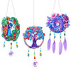 Biyun 3 Sets 3 Style DIY Diamond Painting Wind Chime Kits DIY-BY0001-24-1