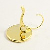 Golden Color Brass Leverback Earring Findings X-KK-C1244-16mm-G-RS-2