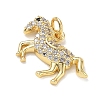 Brass with Rhinestone Pendants RB-CBA6830-18G-07-2