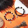 2Pcs Tibetan Style Alloy Charm Bracelets BJEW-JB12522-1