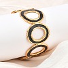 304 Stainless Steel Enamel Cuff Bangles for Women SA-CBAFD7D-03G-3
