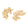 Brass Micro Pave Cubic Zirconia Pendants KK-A298-04G-2