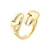 Brass Cuff Rings for Women RJEW-F184-08F-G-2