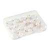 24Pcs 6 Styles ABS Plastic Imitation Pearl Pendants KK-FS0001-93-6