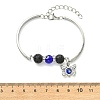 Zinc Alloy Charm Bangles for Women BJEW-JB14384-5