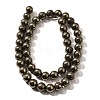 Natural Pyrite Beads Strands G-H059-A01-02-2