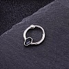 316L Stainless Steel Micro Pave Cubic Zirconia Hoop Nose Rings WG352E4-08-1