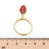 Brass with Enamel Finger Rings RJEW-Q019-02B-G-5
