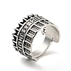 316 Stainless Steel Arrow Finger Ring RJEW-C030-03A-AS-1