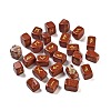 Rectangle Natural Red Jasper Rune Stones G-Z059-01M-1